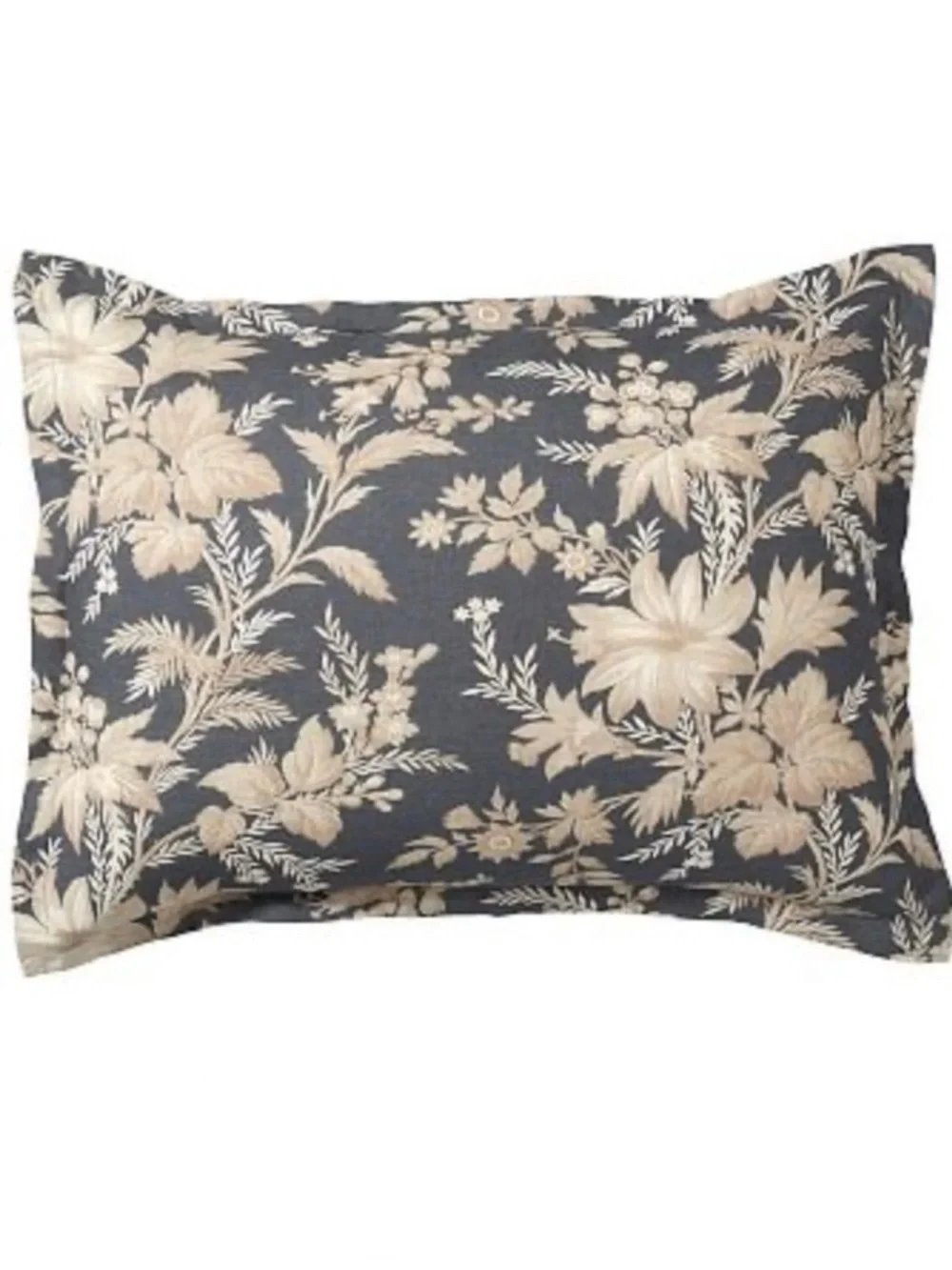 Pottery Barn Augustine Belgian Linen Queen Duvet and Standard Shams Grey Floral